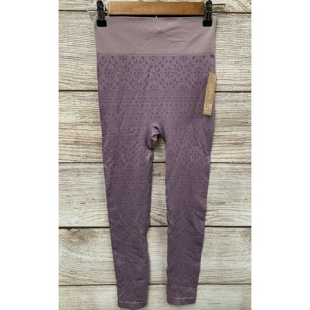 Leggings Life Integrity Earth Live Outdoors Women Small Purple Crop Leggings New